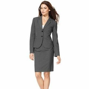Calvin Klein Grey Skirt Suit